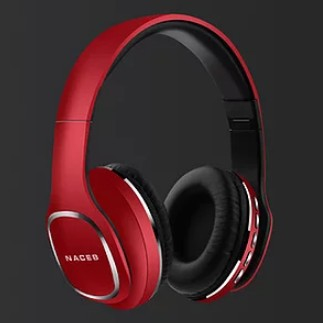 Naceb Technology Cetus Auriculares Inalámbrico y alámbrico Diadema Llamadas/Música Bluetooth Negro, Rojo
