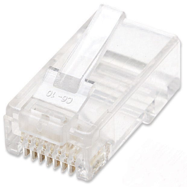 Intellinet PLUG RJ45 CAT6 MULTIFILAR UTP BOTE 100 PZAS ORO 15-MICRAS