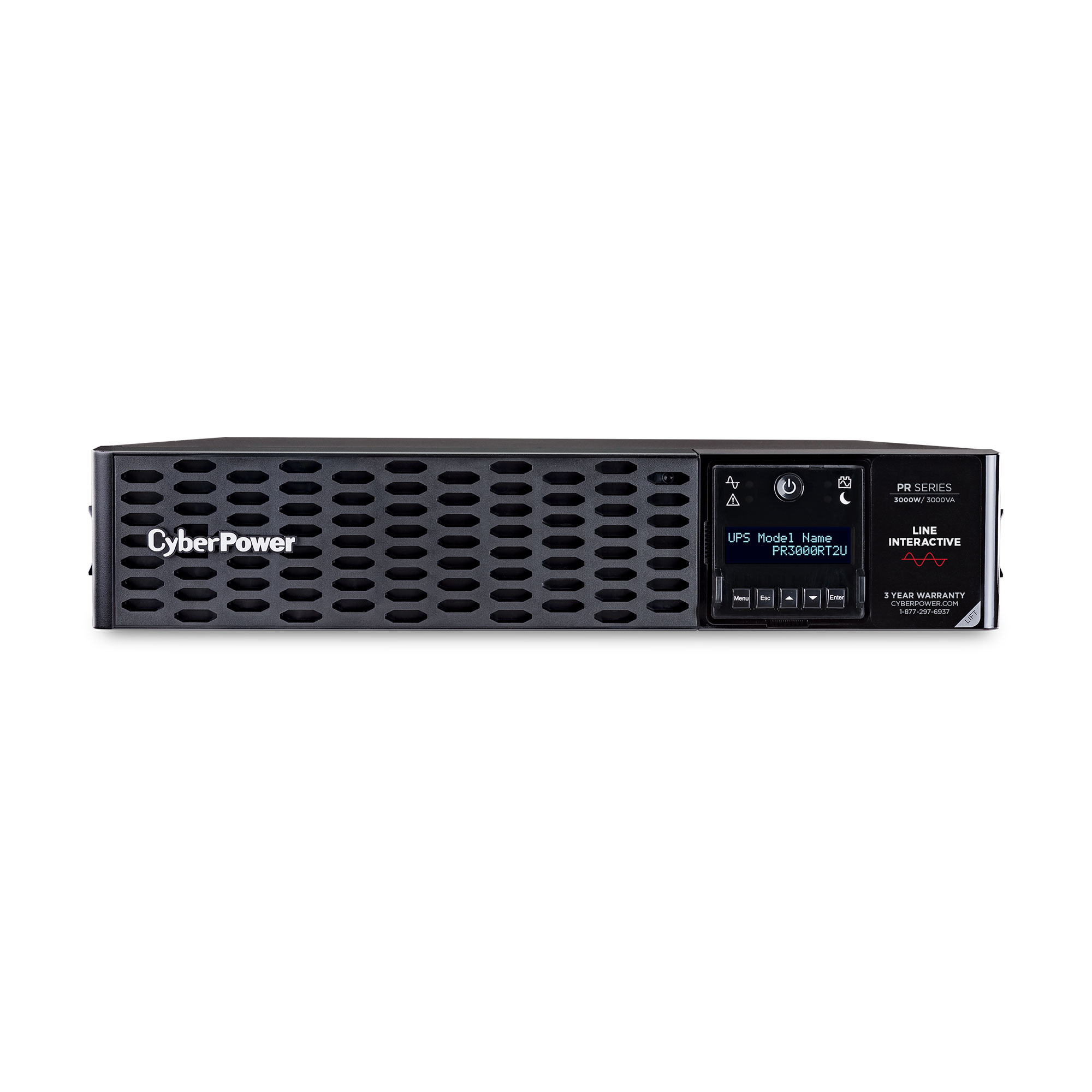 CyberPower PR3000RT2U sistema de alimentación ininterrumpida (UPS) Línea interactiva 3 kVA 3000 W 9 salidas AC