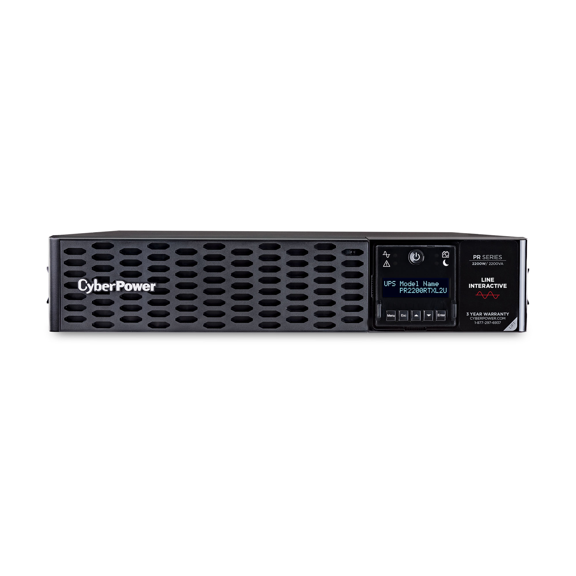CyberPower PR2200RTXL2U sistema de alimentación ininterrumpida (UPS) Línea interactiva 2.2 kVA 2200 W 8 salidas AC
