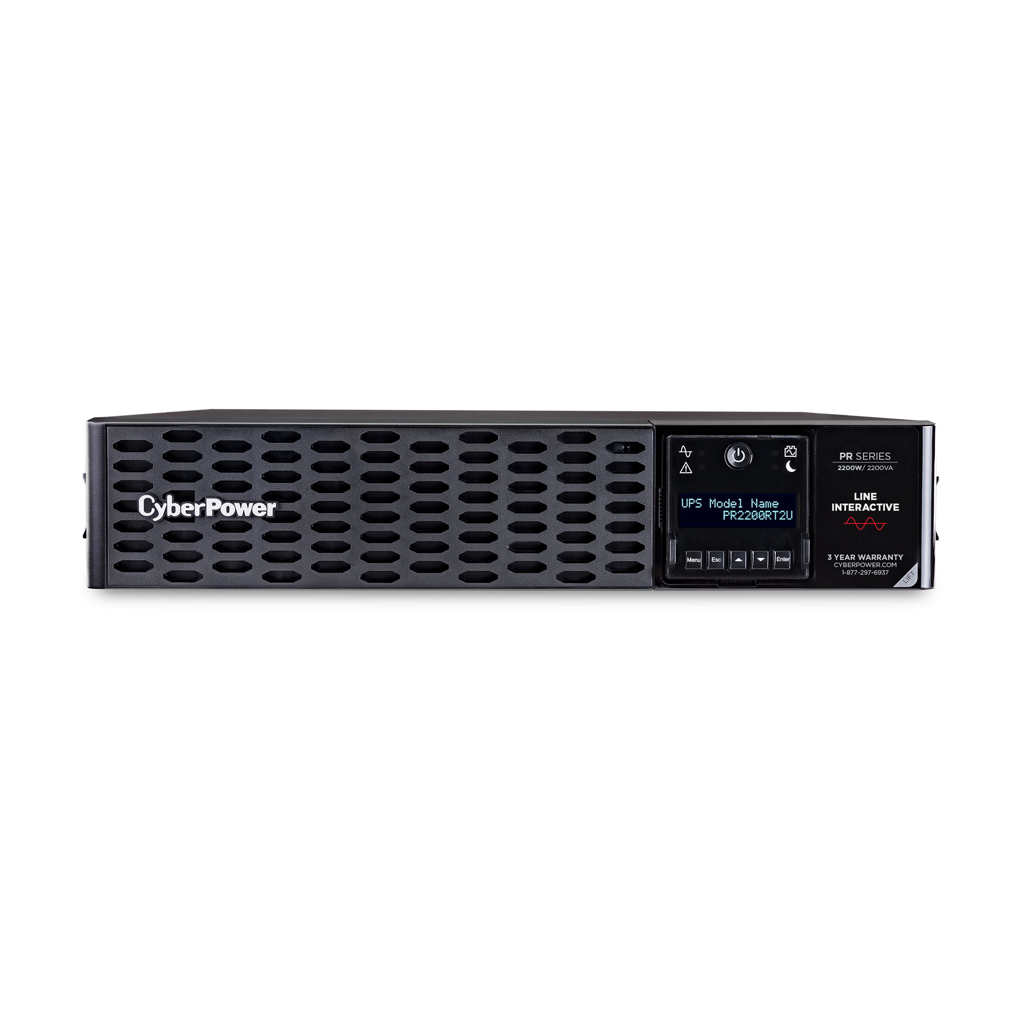 CyberPower PR2200RT2U sistema de alimentación ininterrumpida (UPS) Línea interactiva 2.2 kVA 2200 W 8 salidas AC