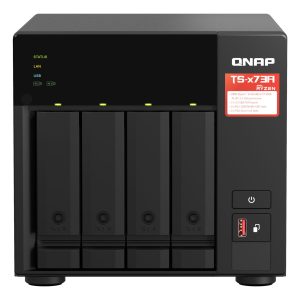 QNAP TS-473A NAS Torre Ryzen Embedded V1500B 8 GB DDR4 0 TB QNAP Turbo System Negro