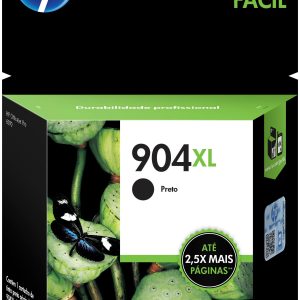 HP Cartucho original de tinta negra de alto rendimiento 904XL