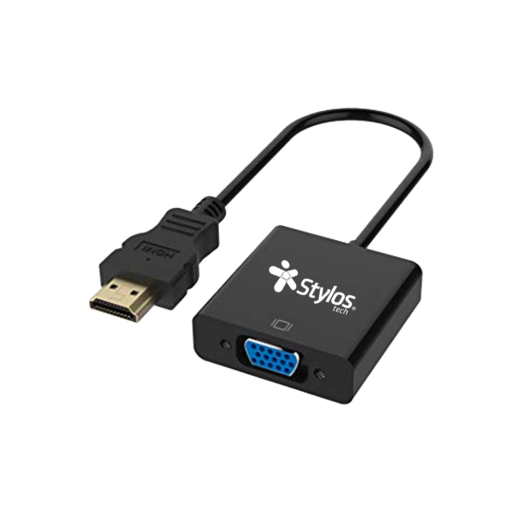 Stylos STACHV1B adaptador de cable de vídeo 0.15 m VGA (D-Sub) HDMI Tipo A (Estándar) Negro