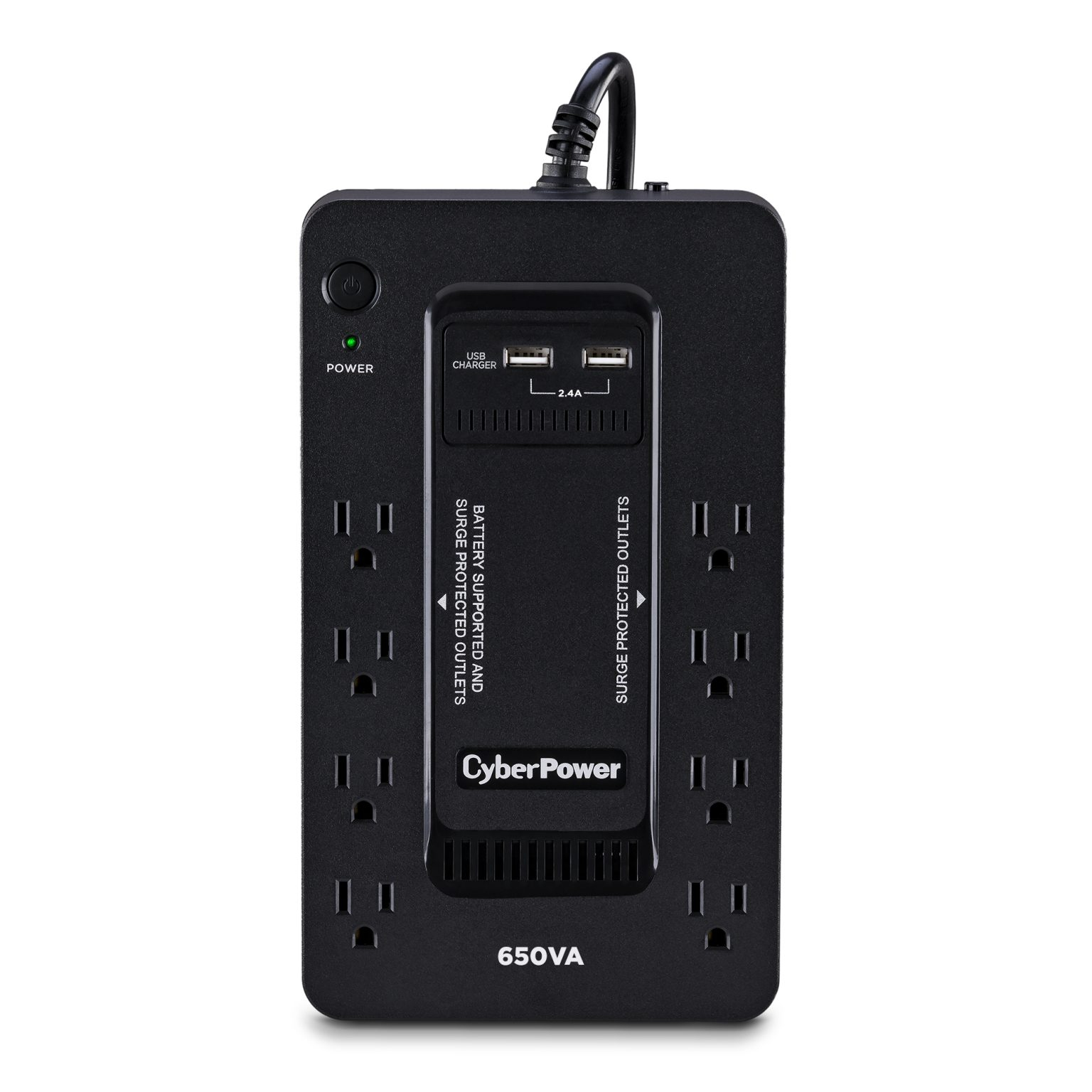 CyberPower SX650U sistema de alimentación ininterrumpida (UPS) En espera (Fuera de línea) 650 kVA 360 W 8 salidas AC