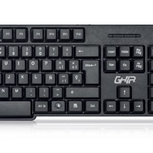 Ghia GTA100 teclado Ratón incluido Oficina USB QWERTY Español Negro