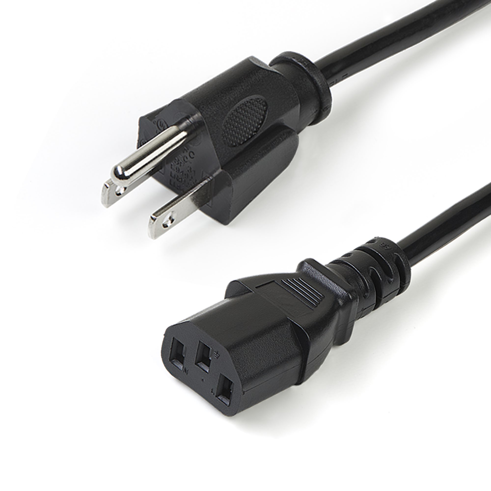 StarTech.com Paquete de 10 Cables de 3m de Alimentación de Computadora, NEMA 5-15P a C13, 10A 125V, 18AWG, Cable de Alimentación de Repuesto para Impresora, Computadora o Monitor, UL