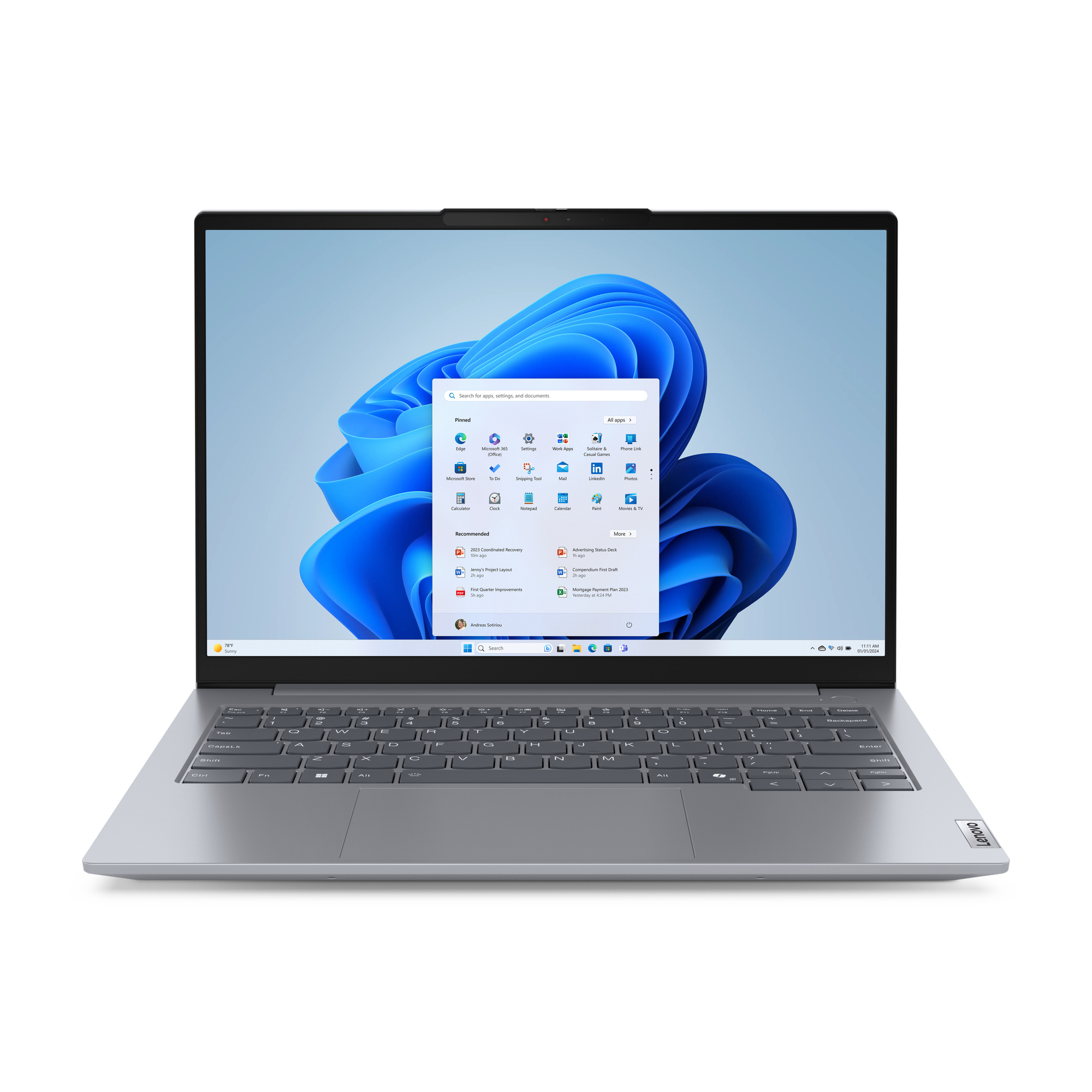 Lenovo ThinkBook 14 G7 IML Intel Core Ultra 7 155U Portátil 35,6 cm (14") Pantalla táctil WUXGA 16 GB DDR5-SDRAM 1 TB SSD Wi-Fi 6 (802.11ax) Windows 11 Pro Español Gris