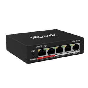 HiLook NS-0105P-35(B) dispositivo de redes No administrado Fast Ethernet (10/100) Energía sobre Ethernet (PoE) Negro
