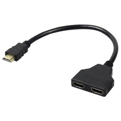 BRobotix 170422 cable HDMI 0.3 m HDMI Tipo A (Estándar) 2 x HDMI Negro