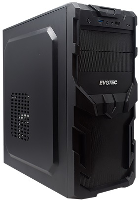Evotec EV-1005 gabinete de computadora Mini Tower Negro 600 W