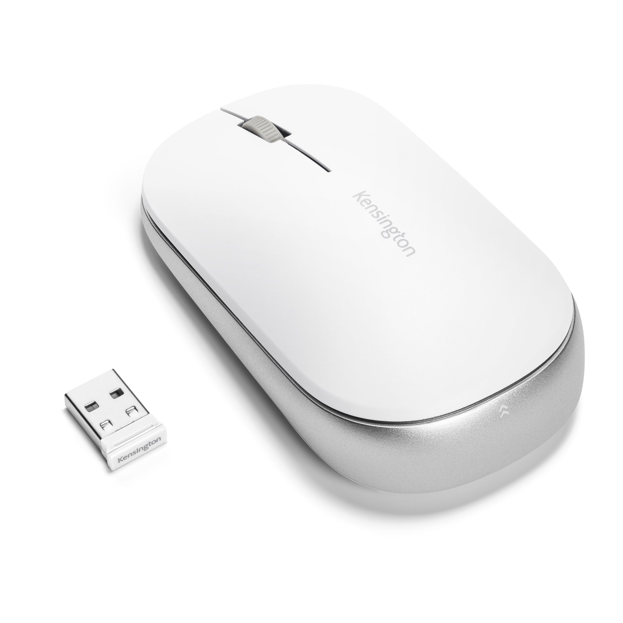 Kensington Mouse con conexión inalámbrica dual SureTrack™ (blanco)