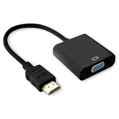 BRobotix 110910N cambiadores de género de cables HDMI VGA Negro