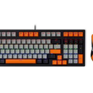 XZEAL XZPKT1NG teclado Ratón incluido Juego USB QWERTY Inglés Negro, Gris, Naranja