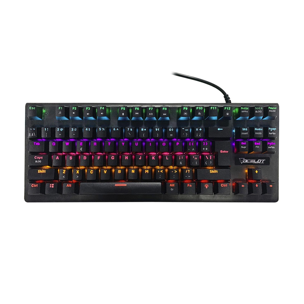 Ocelot Gaming OGMK02 teclado Juego USB QWERTY Español Negro