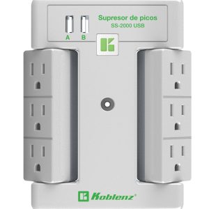 Koblenz SS-2000 USB Gris, Blanco 6 salidas AC