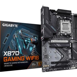GIGABYTE X870 GAMING WIFI6 Placa Base - Compatible con CPUs AMD Ryzen 9000, 8+2+2 fases VRM, hasta 8000MHz DDR5 (OC), 1xPCIe 5.0 + 2xPCIe 4.0, Wi-Fi 6, LAN 2.5GbE, USB 4