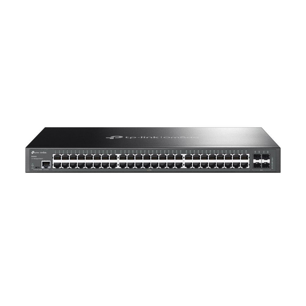 TP-Link Omada SG3452 dispositivo de redes Gestionado L2+ Gigabit Ethernet (10/100/1000) 1U Negro