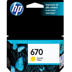 HP Cartucho original de tinta amarilla 670 Advantage