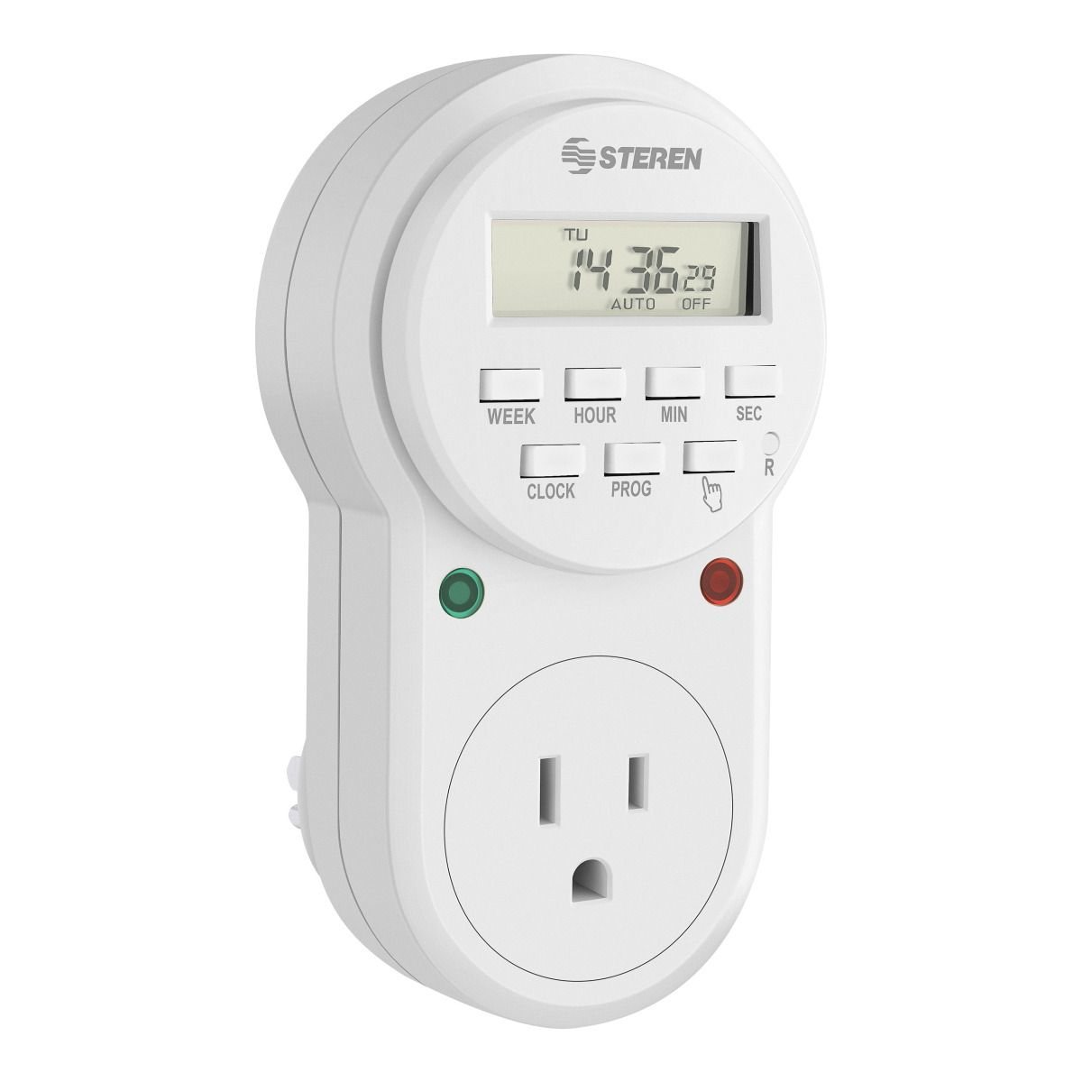Steren TEMP-08E temporizador eléctrico Blanco Temporizador diario/semanal