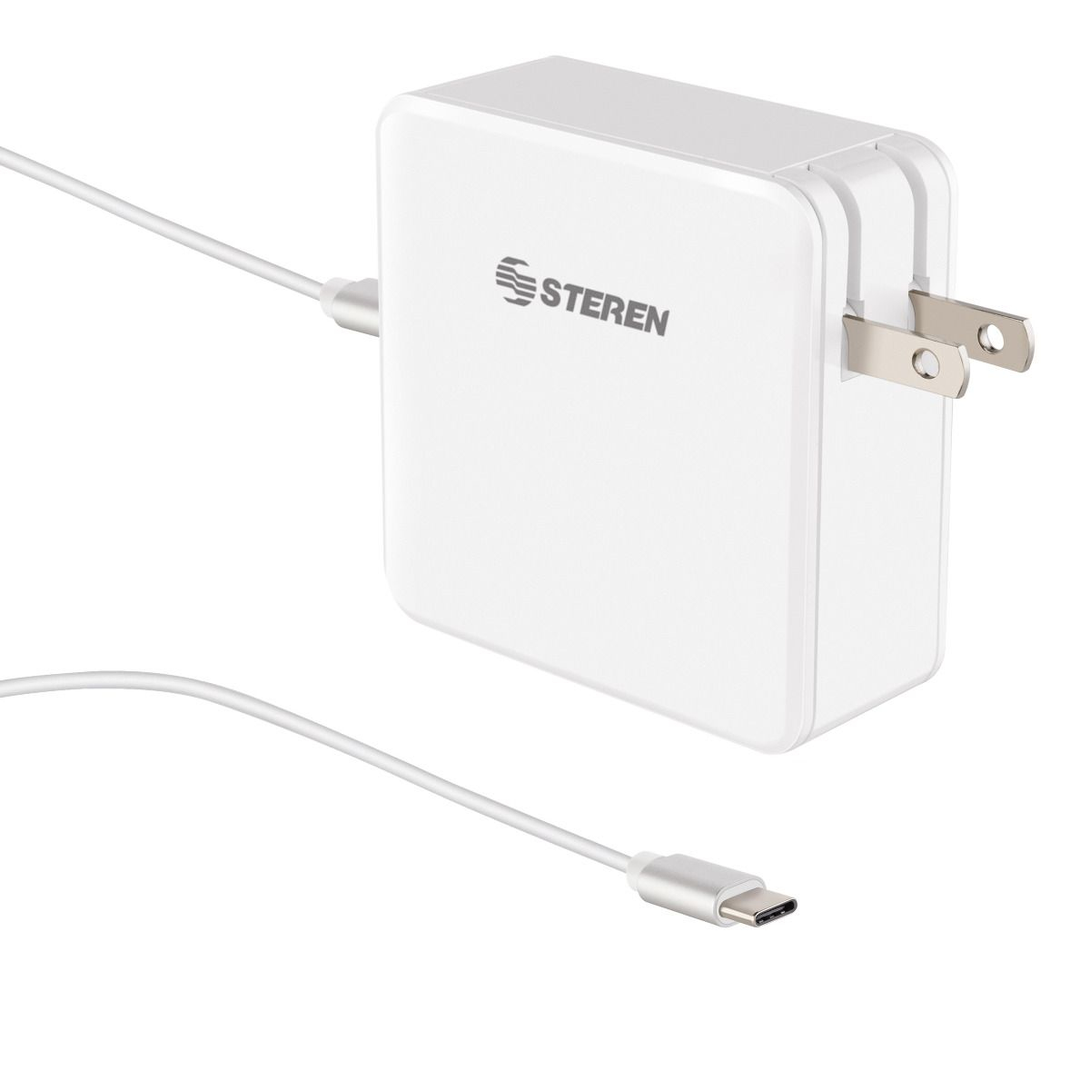 Steren COM-1395 adaptador e inversor de corriente Interior 60 W Blanco