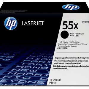 HP Cartucho original de tóner negro de alto rendimiento 55X LaserJet