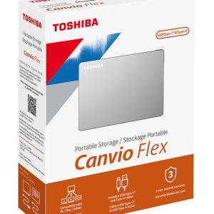 Toshiba Canvio Flex disco duro externo 1 TB 2.5" USB Type-A / USB Type-C 2.0/3.2 Gen 1 (3.1 Gen 1) Plata
