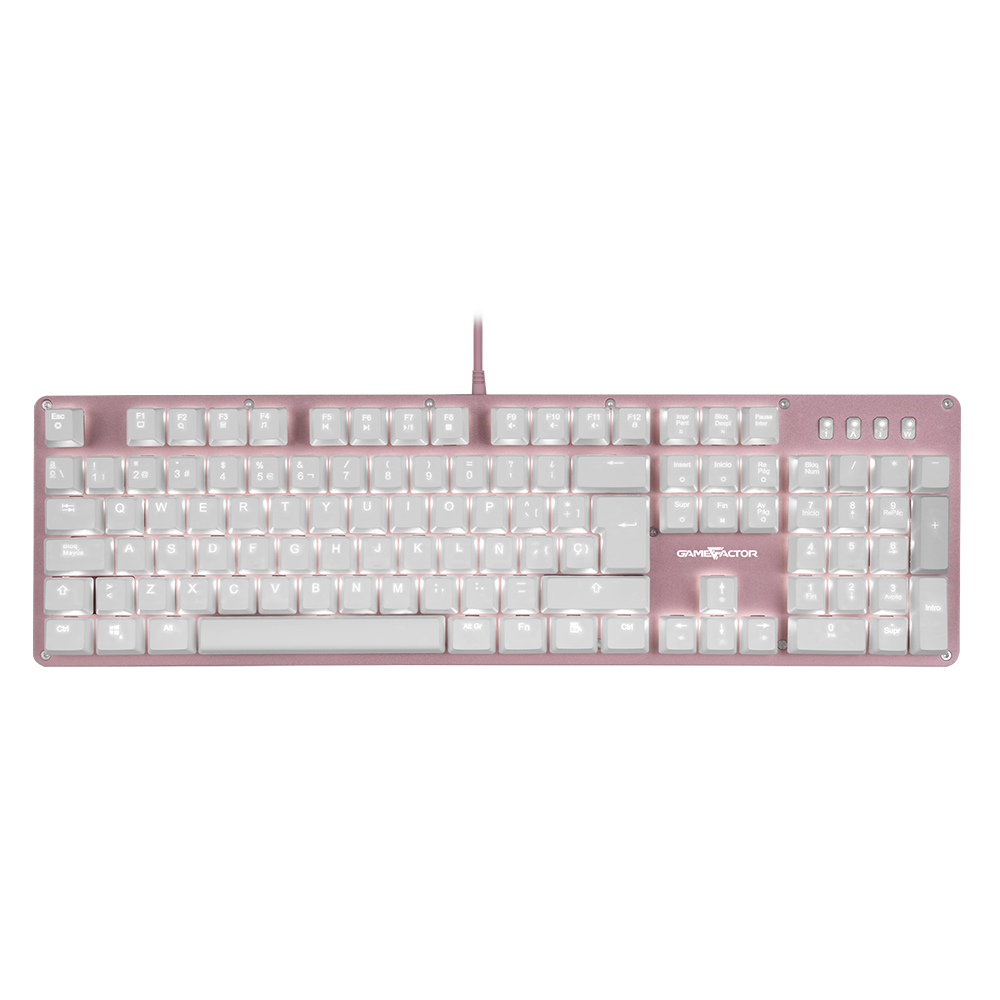Game Factor KBG400-PK teclado Juego USB QWERTY Español Rosa