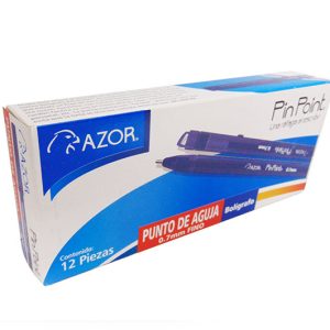 Azor 6810AZ bolígrafo Azul Bolígrafo de barra Fino 12 pieza(s)