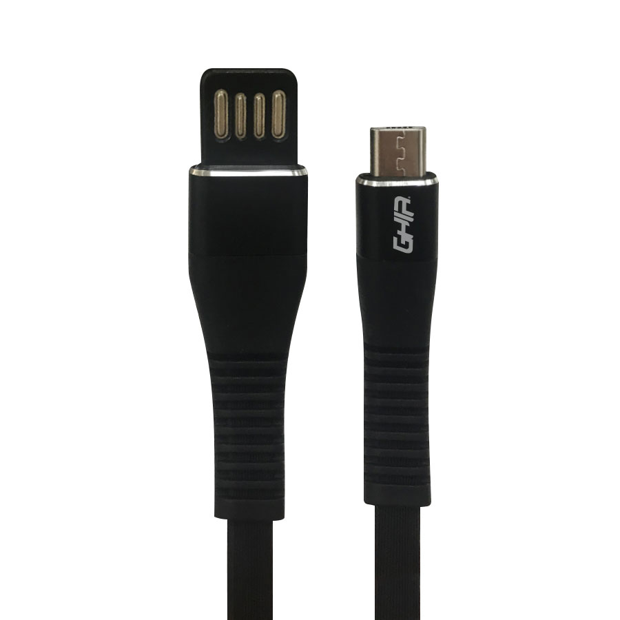 Ghia GAC-200N cable USB USB 2.0 1 m USB A Micro-USB B Negro