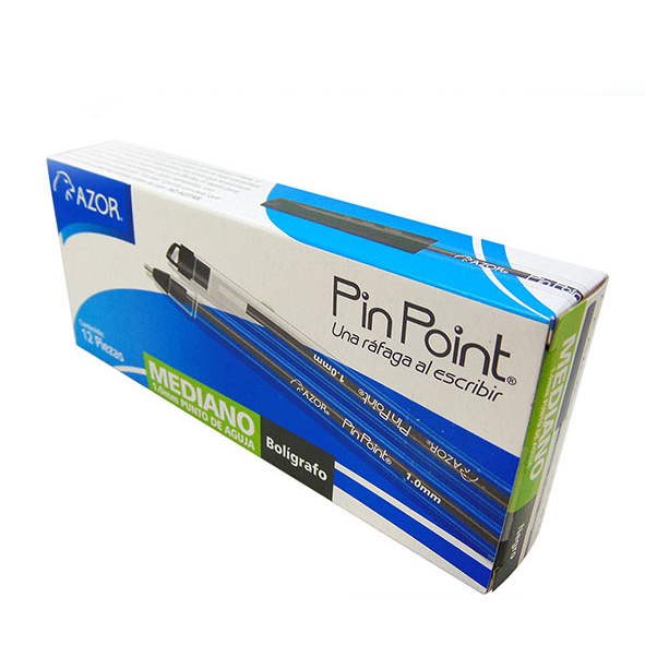 Azor 6830NE bolígrafo Negro Bolígrafo de barra Fino 12 pieza(s)