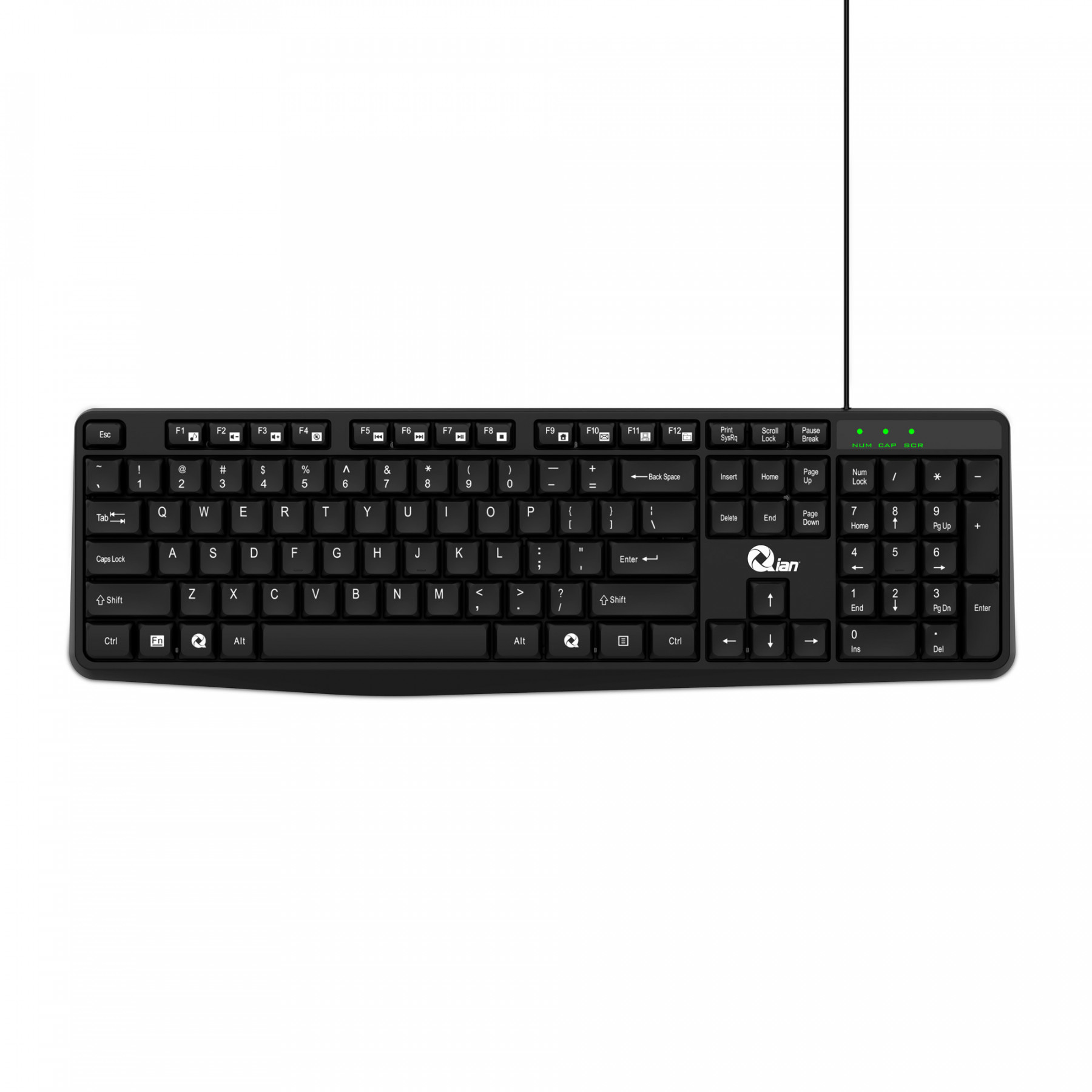 Qian QKX-20603 teclado Ratón incluido Oficina USB QWERTY Español Negro