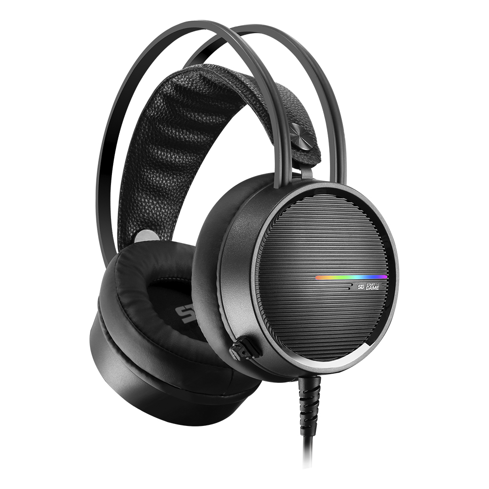 Vorago HS-502 audífono y auriculare Auriculares Alámbrico Banda para cuello Juego Negro
