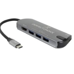 Perfect Choice PC-101246 nodo concentrador USB 3.2 Gen 1 (3.1 Gen 1) Type-C Gris