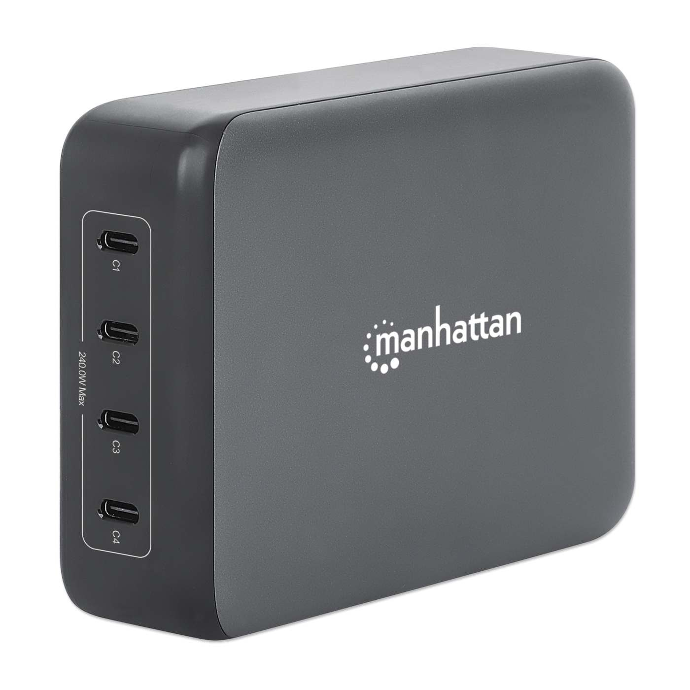 Manhattan 102667 cargador de dispositivo móvil Teléfono móvil, Portátil, Consola de juegos portátil, Smartphone, Tableta Negro Corriente alterna Carga rápida Interior