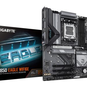 GIGABYTE B850 EAGLE WIFI6E Placa Base - Procesadores AMD Ryzen Serie 9000, VRM digital de 8+2+2 fases, hasta 8200MHz DDR5 (OC), 1xPCIe 5.0 + 2xPCIe 4.0 M.2, LAN GbE, WIFI 6E, USB 3.2 Gen 2