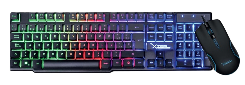 XZEAL XSKTALRW1B teclado Ratón incluido Juego USB Negro