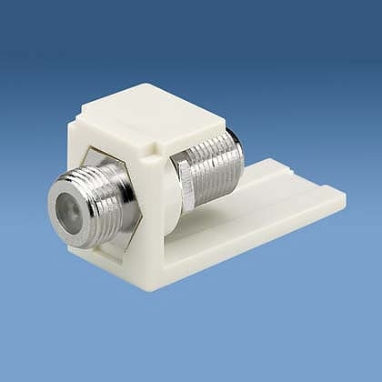 Panduit Coax jack, F-type, white conector coaxial