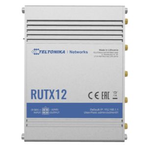Teltonika RUTX12 router inalámbrico Gigabit Ethernet Doble banda (2,4 GHz / 5 GHz) 4G Plata