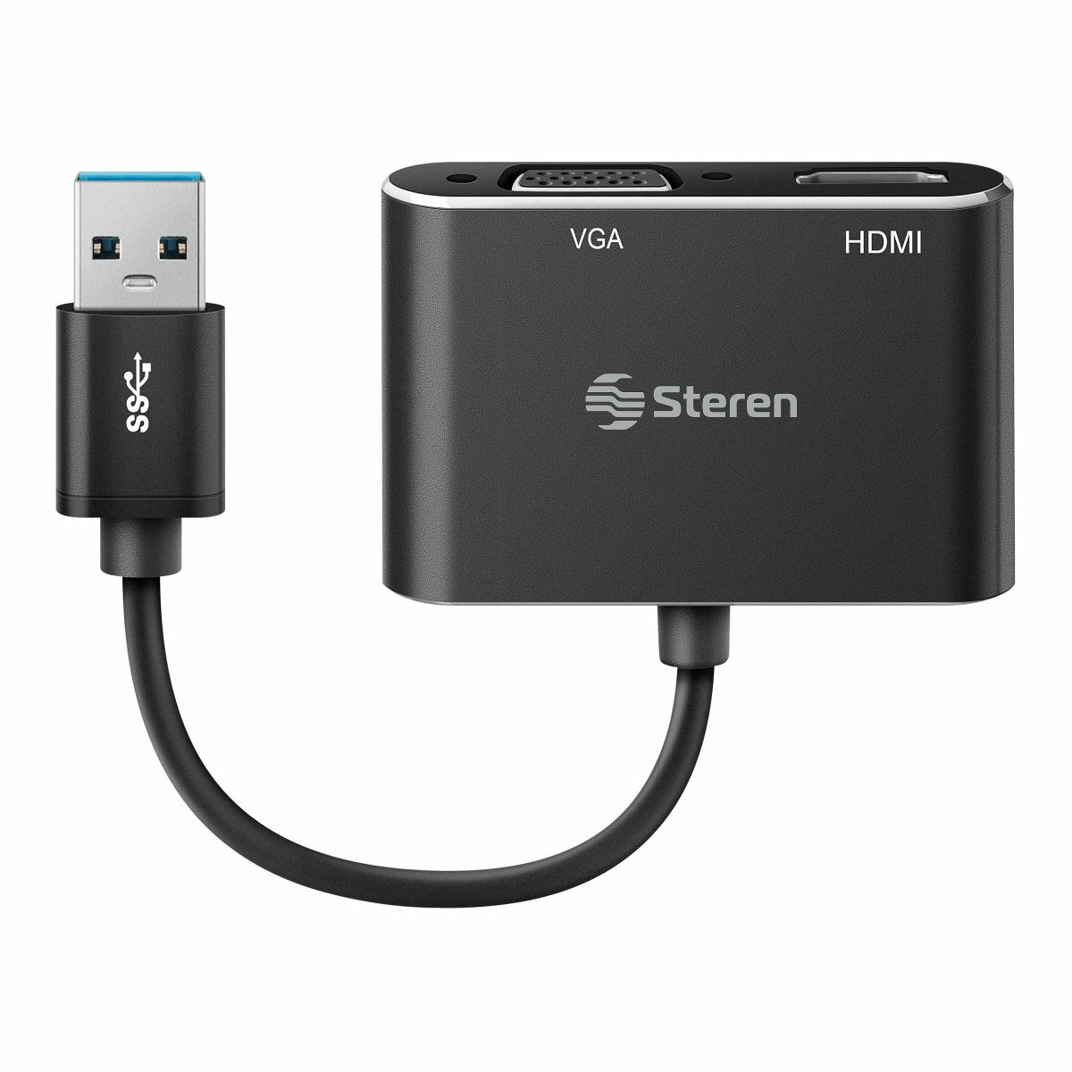 Steren COM-476 adaptador gráfico USB Negro