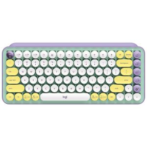 Logitech Pop Keys teclado Universal RF inalámbrico + bluetooth Color menta, Violeta, Blanco, Amarillo