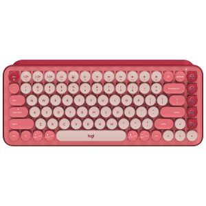 Logitech Pop Keys teclado Universal RF inalámbrico + bluetooth Borgoña, Rosa, Rosa