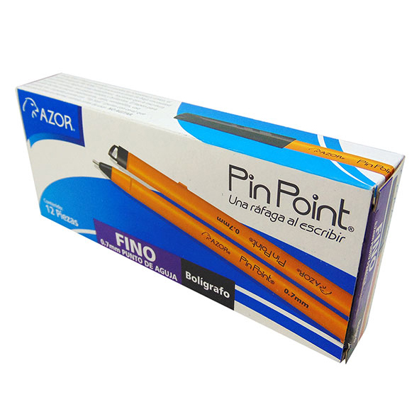 Azor 6820NE bolígrafo Negro Bolígrafo de barra Fino 12 pieza(s)