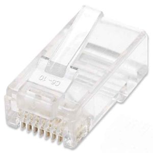 Intellinet PLUG RJ45 CAT5E MULTIFILAR UTP BOTE 100 PZAS ORO 15-MICRAS