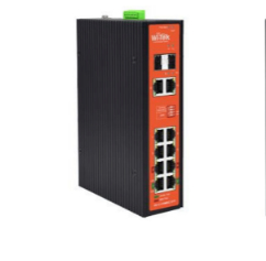 Wi-Tek WI-PS310GF-I-V2 dispositivo de redes 10G Ethernet (100/1000/10000) Energía sobre Ethernet (PoE) Negro, Naranja