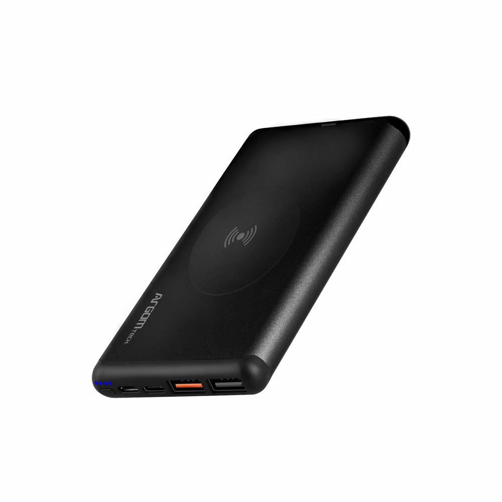 ArgomTech ARG-PB-1156BK batería externa Polímero de litio 12000 mAh Cargador inalámbrico Negro