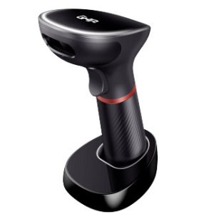 Ghia LECTOR DE CODIGOS DE BARRAS 2D INALAMBRICO // RECEPTOR USB // BLUETOOTH // BASE DE CARGA // COM Lector de código de barras manual CMOS Negro