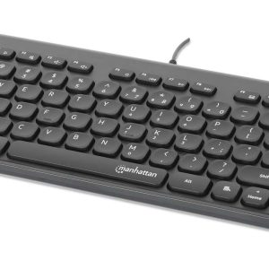 Manhattan 180702 teclado Oficina USB QWERTY Negro