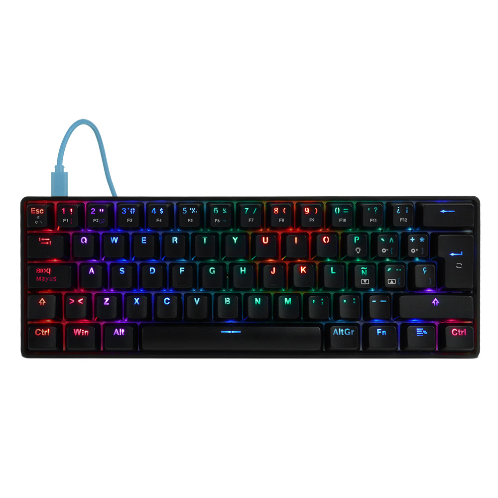 Game Factor KBG560 teclado Juego USB QWERTY Español Negro