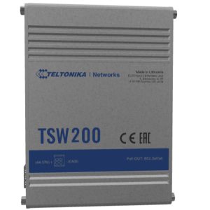Teltonika TSW200 dispositivo de redes No administrado Gigabit Ethernet (10/100/1000) Energía sobre Ethernet (PoE) Aluminio